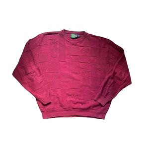 Vintage Cotton Golf Woven Knit Pullover Sweater XXL